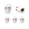 Dickno 5 PCS Skull Style Tire Valve Stem Caps with