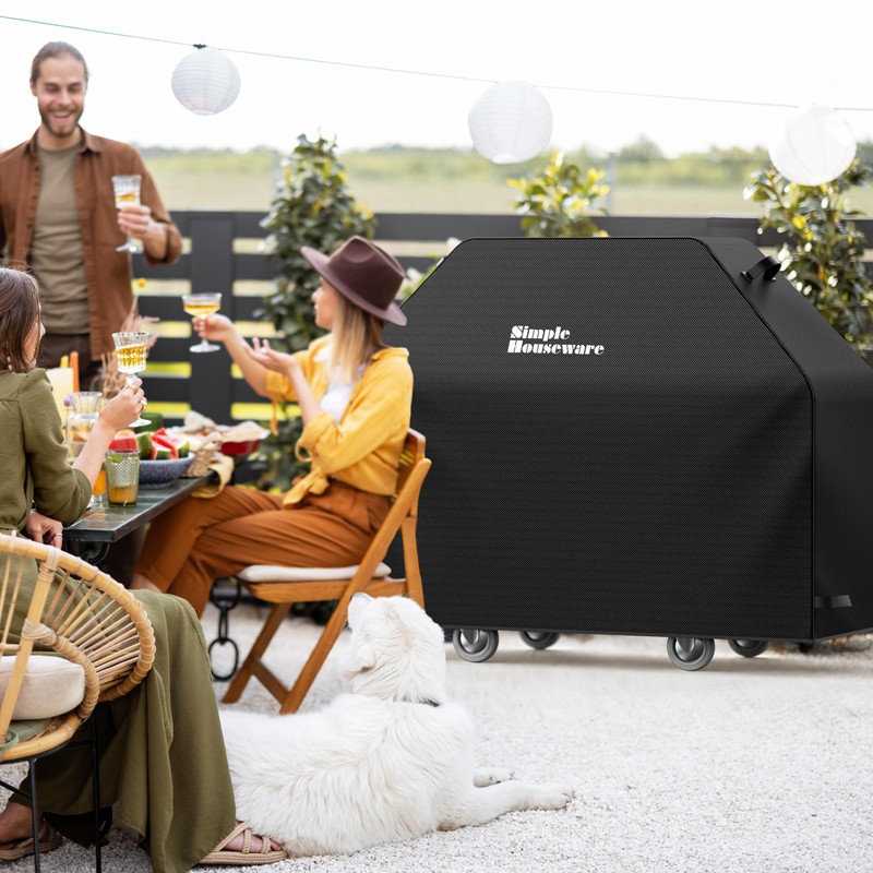 Simple Houseware 64 in. Heavy-Duty BBQ Gas Grill Cover, 600D