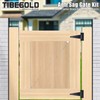 TIBEGOLD Anti Sag Gate Kit for Wooden Fence, Silver Gate