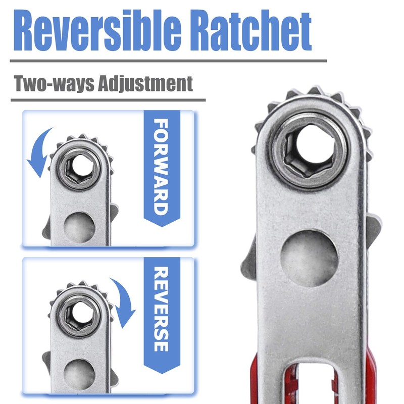 Mesee 2Pcs Mini Ratchet Wrench Set 1/4 Inch Drive Ratcheting