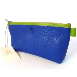 Sonnenleder – High-Quality Pencil Case "Ready Gross" Colour: Blue/Light Green *Genuine Leather*