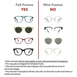 Setex Gecko Grip 0.6mm Anti Slip Eyeglass Nose Pads for Kids (5 Clear Pair) USA Made, 2000 Innovative Microstructured Fibers per Nose Pad, 0.6mm x 6mm x 10.88mm