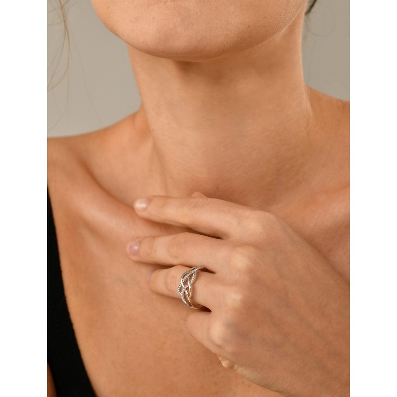 YL Celtic Knot Rings 925 Sterling Silver Twisted Knot Ring