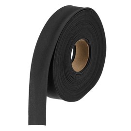 MECCANIXITY 1 Inch Double Fold Bias Tape Polyester Continuous Bulk Bias Tape for Sewing,Seaming Quilting Hemming Binding Crafts (Black 10 Yards)