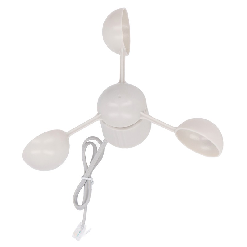 Anemometer Cup Speed Measuring Sensor Cup RJ11 Connector 3 Cups