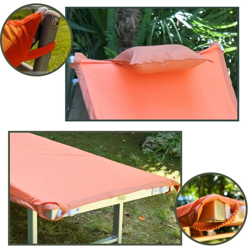 o-day Microfibre Beach Towel with Side Pockets, Inflatable Headrest, 190