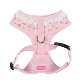 Pinkaholic New York Amara Dog Harness (Over-The-Head) Flower Pattern Fashionable Cute Spring Summer Harness for Small Dogs, Light Pink, Small