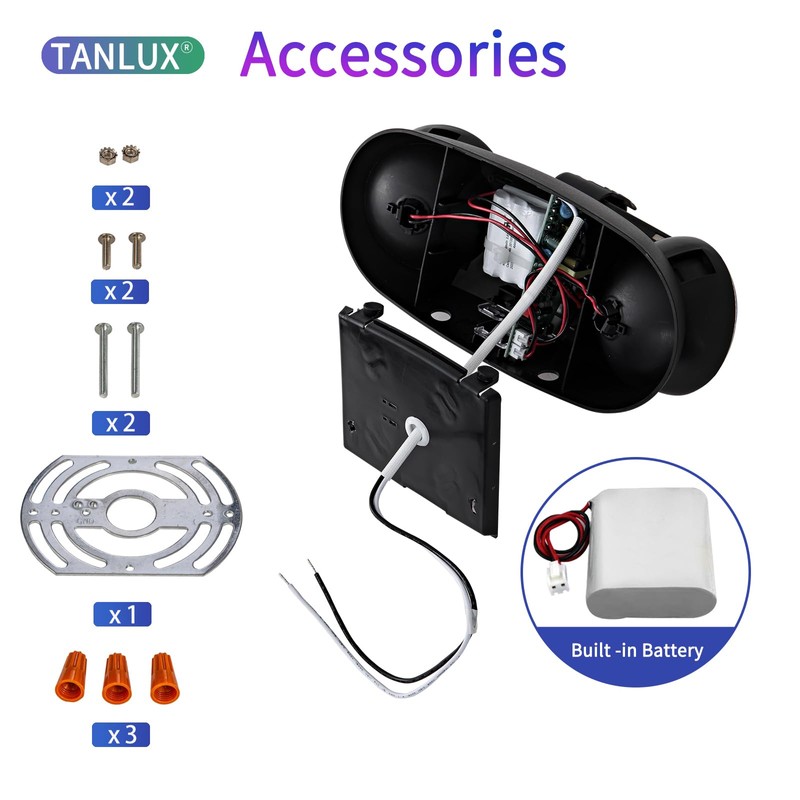 TANLUX LED Emergency Lights with Battery Backup, Commercial Emergency Light