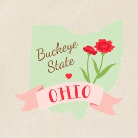 CafePress Buckeye State Tote Bag Reusable Natural Beige Canvas Shopping Bag