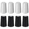 8 Pcs Black & White Sewing Thread, 40S/2 3000 Yard