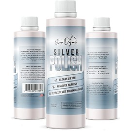 Silver Polish, Silver Cleaner (8-oz Bottle), Made in the USA | Silver Jewelry Cleaner – Gently Removes & Prevents Tarnish from Occurring without Scratching | Safe to Use on All Silvers by Evo Dyne