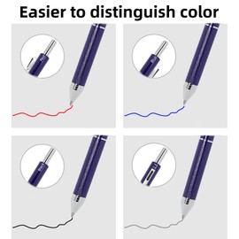 RANBOS 4-in-1 Four-Color Multifunctional Pen, Black/Red/Blue Ballpoint Pen and 0.5mm Mechanical Pencil, Metal Case Pen, Great Gift for Friends, Loved Ones (Blue)