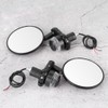 2pcs 7/8in Handlebar Rearview Mirrors with LED Turn Signal Amber
