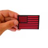 Ivamis Red Black American Flag Patch- 3x2 inch - P3448