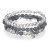 Noessla Stackable Crystal Beaded Bracelets for Women Boho Multi Layer