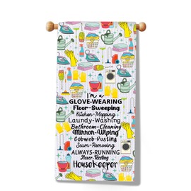 MYSOMY Housekeeper Kitchen Towel Cleaning Reusable Towel Gift for Janitor, Custodian, and Cleaning Lovers（Housekeeper Towel） (UK Housekeeper Towel)