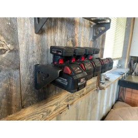 Heavy Duty Milwaukee BATTERY HOLDER M18(5)/M12(4) HEAVY DUTY (10 Ga Steel)