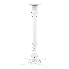 DYNAVISTA Full Motion Universal Ceiling Projector Mount Bracket with Adjustable Height and Extendable Arms Rotating Swivel Mount for Home and Office Projector (White)