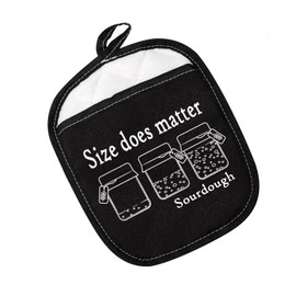 Sourdough Baker Pot Holder Size Does Matter Sourdough Pot Holder Sourdough Cooking Gift Sourdough Lover Gift (Size Does Matter Black)