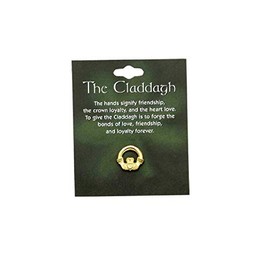 Cathedral Art unisex adult Cathedral Art Abbey CA Gift Claddagh Lapel Pin Carded, Gold, One Size US