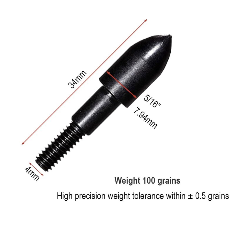 Ontsho 100 Grain Field Points Archery Target Practice Arrow Tips