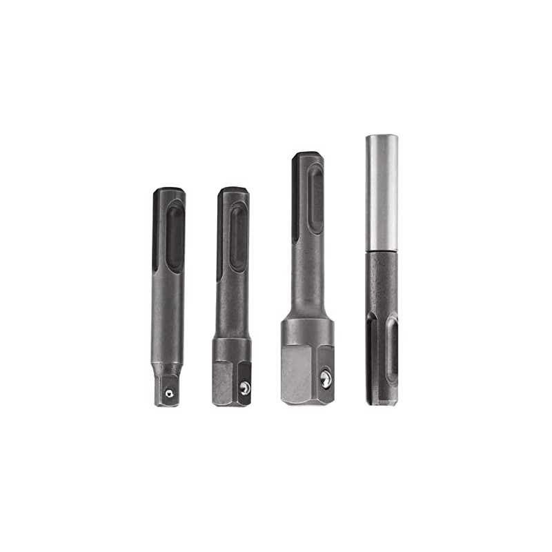 4Pcs Extension Adapter Set SDS Chuck Adapter 1/4" Hex Socket