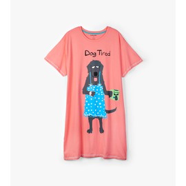 Little Blue House by Hatley Women's Nightshirt, Dog Tired, One Size