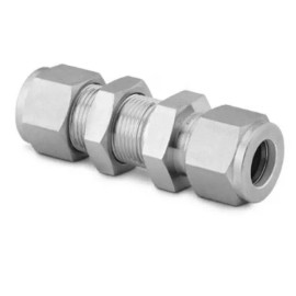 Swagelok SS-810-61 Stainless Steel Swagelok Tube Fitting, Bulkhead Union, 1/2 in