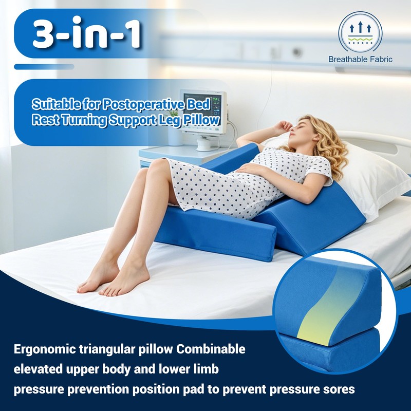 3 in 1 Positioning Wedge Pillow for Side Sleeping for