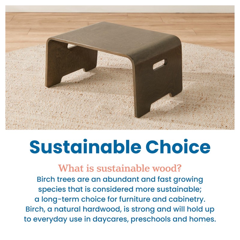 ECR4Kids Bentwood Lap Desk with Handles, Activity Table, Grey Wash