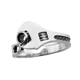 Men's Fine Jewelry Plumber Wrench Sterling Silver Ring (Size 13)