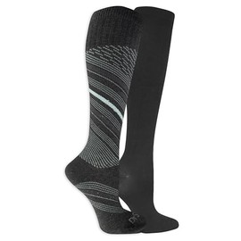 Dr. Scholl's Women's Compression Bundle Chevron Print, Grey, Women's Size 8-12