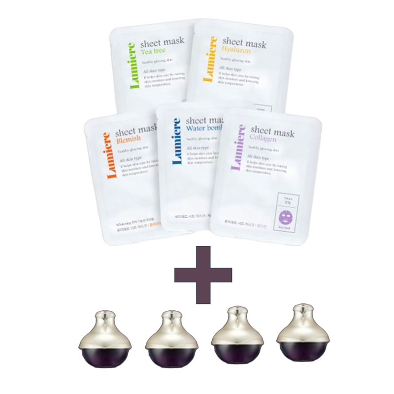 Lumiere Mask Pack 5 sheets + Sooryehan Cheonsam Sanghwang Eye
