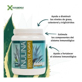 Inulina de Agave 1 Kilo | Sabor Neutro | Fuente de Fibra Natural que Apoya la Digestión y Salud Intestinal | Se Toman 8 g al Día | Ideal para Bienestar y Equilibrio Digestivo | Dura 125 Días