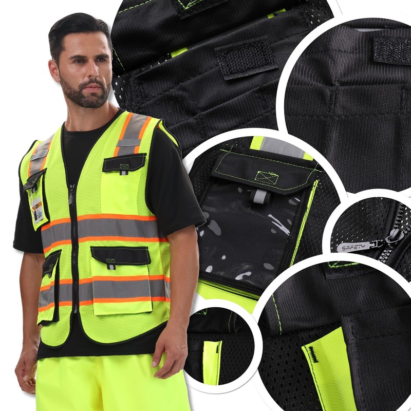 JKSafety Hi Vis Reflective Safety Vests for Men Women High
