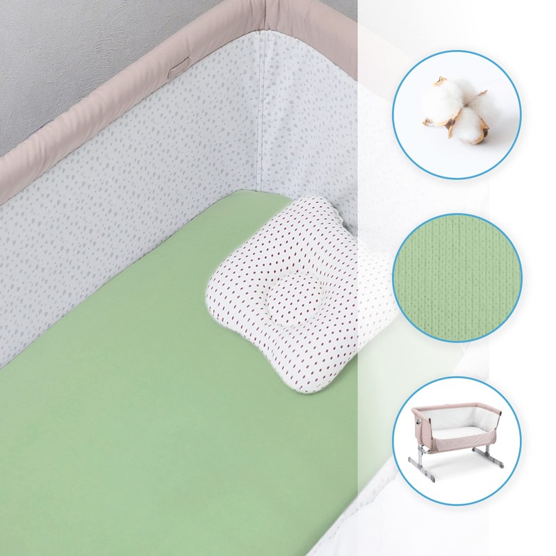 2X Jersey 100% Cotton Fitted Sheet for 83 x 50
