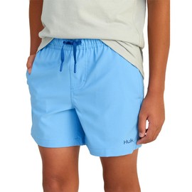 HUK Youth Standard Pursuit Volley, Quick-Dry Fishing Shorts for Kids, Marolina Blue