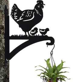 Cciphy 1 Pack Iron Hanging Plant Bracket, Cute Animal Silhouette Wall Mounted Planter Hanger Hook with Screws, Indoor Outdoor Elk Heavy Duty Hanging Holders (Elk)