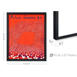 Poster Master Vintage 1984 Tennis Poster - Retro Sport Print - Tennis Grand Slam Art - Gift for Him, Her & Athletes - Decor for Bedroom or Dorm, 16x20 Black Framed