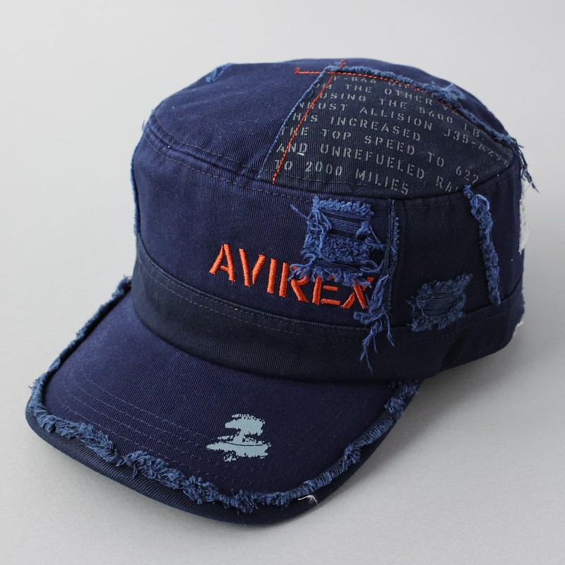 Avirex Distressed Remade Work Cap, Golf Baseball Cap, Cotton Cap,