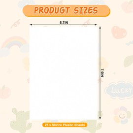 REGUICORP 25 Pieces Shrinky Dink Sheets Kit, 7.9 X 5.7-inch Shrink Paper Shrink Art Paper, Shrinky Dink paper Suitable for Bracelet Key Chain DIY Production