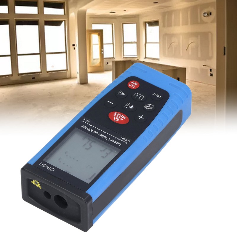 165ft Laser Distance Measure M in Ft Handheld Waterproof Laser