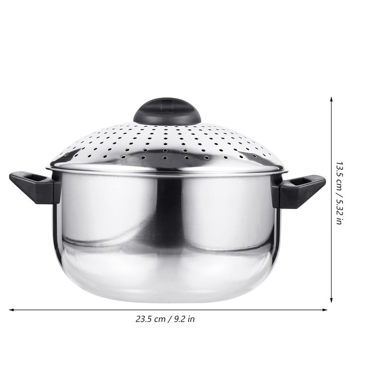 MAGICLULU Stainless Steel Noodle Pot with Lid Lightweight Cooking Pot