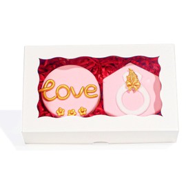 JCXGRVC 20pcs 7x4.33x1.5 Inch White Cookies Boxes with Window Bakery Boxes Macaron Boxes Cakesickle Boxes Chocolate Truffle Boxes Donut Treat Boxes for Christmas Valentine's Easter Mother's Day