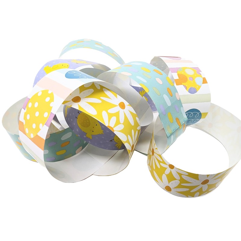 80 Easter Paper Chains - Peel & Seal - Decorations