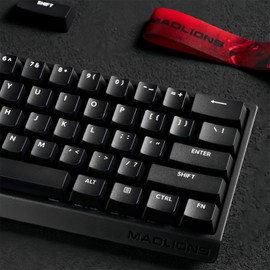ZMX MADLIONS MAD 60 HE Rapid Trigger RGB Gaming Keyboard,60% Magnetic Switch Hall Effect Adjustable Actuation Hyper-Fast USB-C Wired Custom Mechanical Keyboard for PC/Mac Gamer (Black)