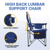 KingCamp KC2008 USCK Camping Chair, Oversized, 2 Pack-Navy/Beige