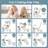 Merax 7-in-1 All-Terrain Kids Tricycle Stroller Foldable Toddler Tricycle with