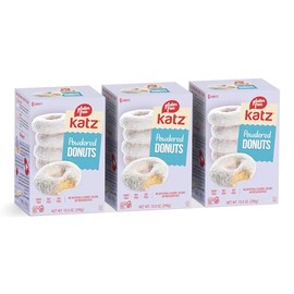 Katz Gluten Free Powdered Donuts | Dairy Free, Nut Free, Soy Free, Gluten Free | Kosher (3 Packs of 6 Donuts, 10.5 Ounce Each)