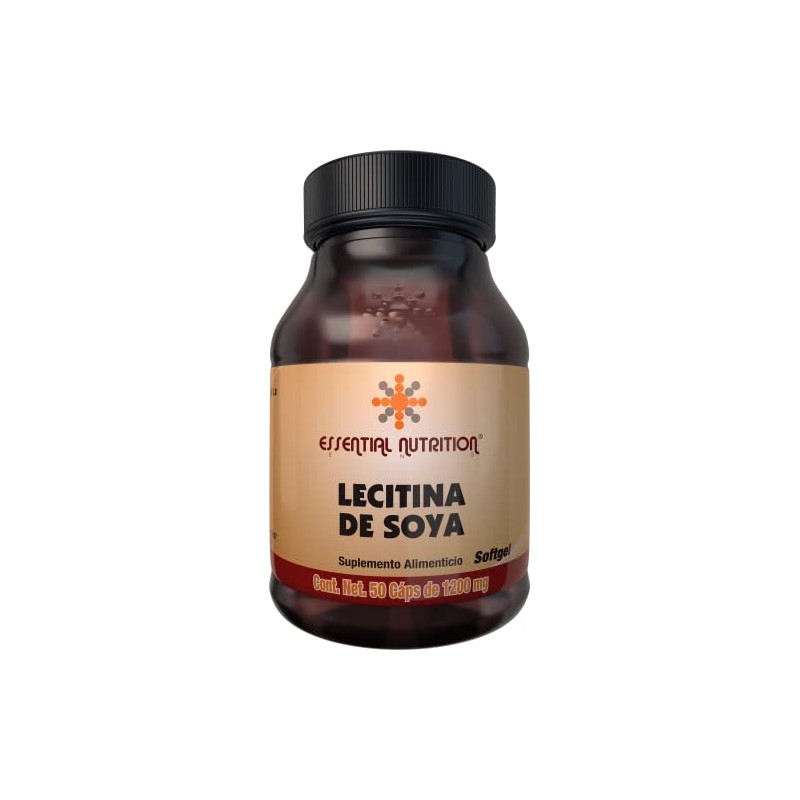 Essential Nutrition Lecitina de Soya 50 Cápsulas de 1200 mg